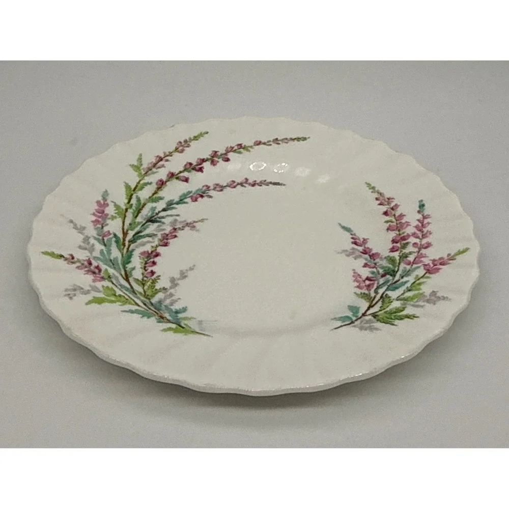 Royal Doulton Bell Heather H4828 Bone China Scalloped Bread Plate 6in Made in UK